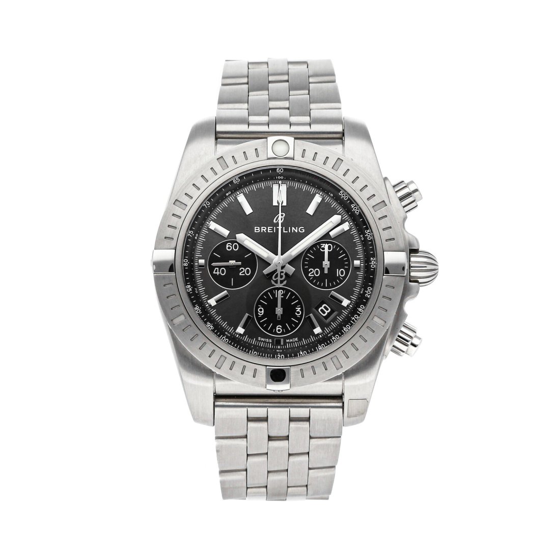 Breitling Chronomat B01 Chrono Auto Steel Mens Bracelet Watch AB0115101F1A1 (1 of 6)