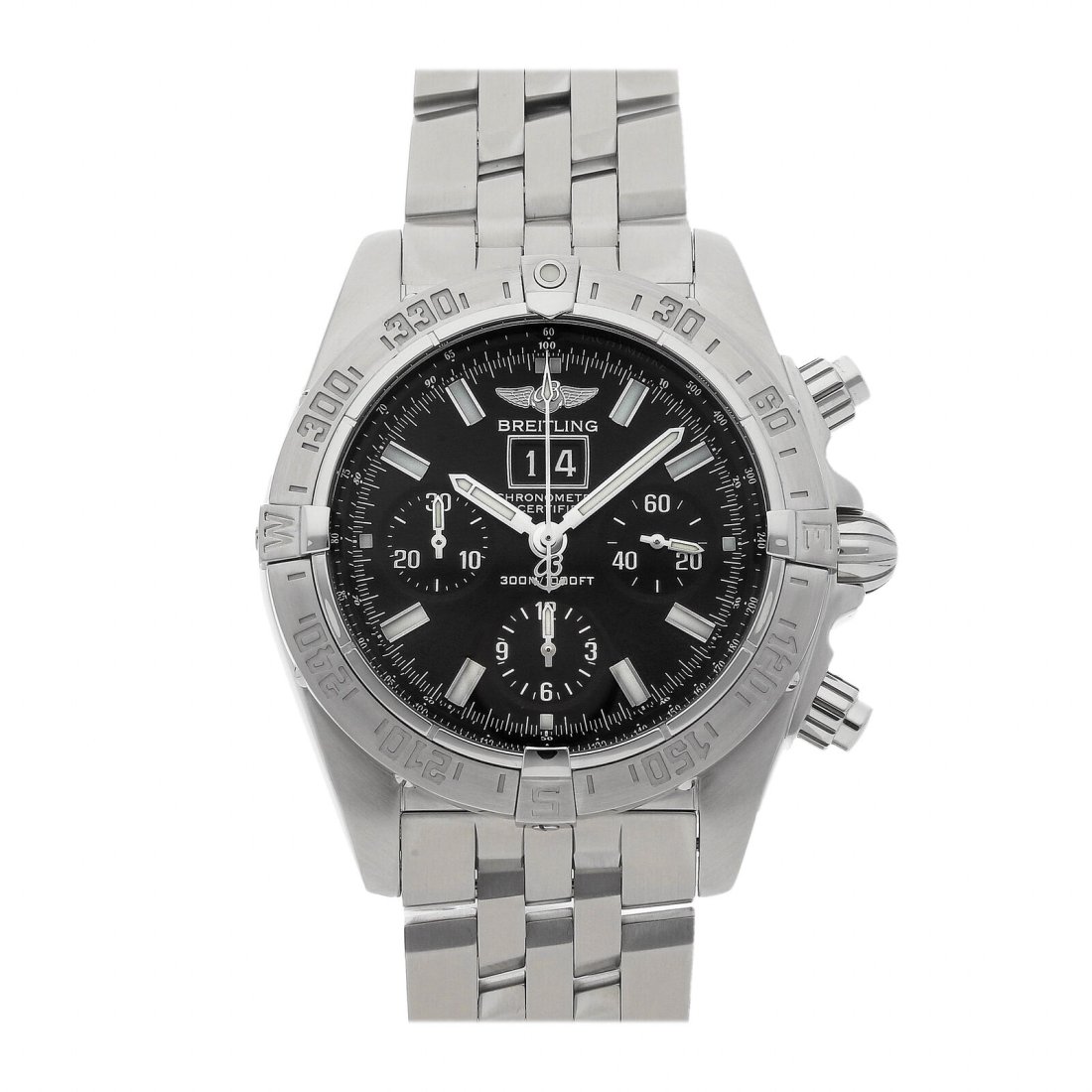Breitling Blackbird Automatic Steel Men Bracelet Watch Date Chrono A4435910/B811 (1 of 5)