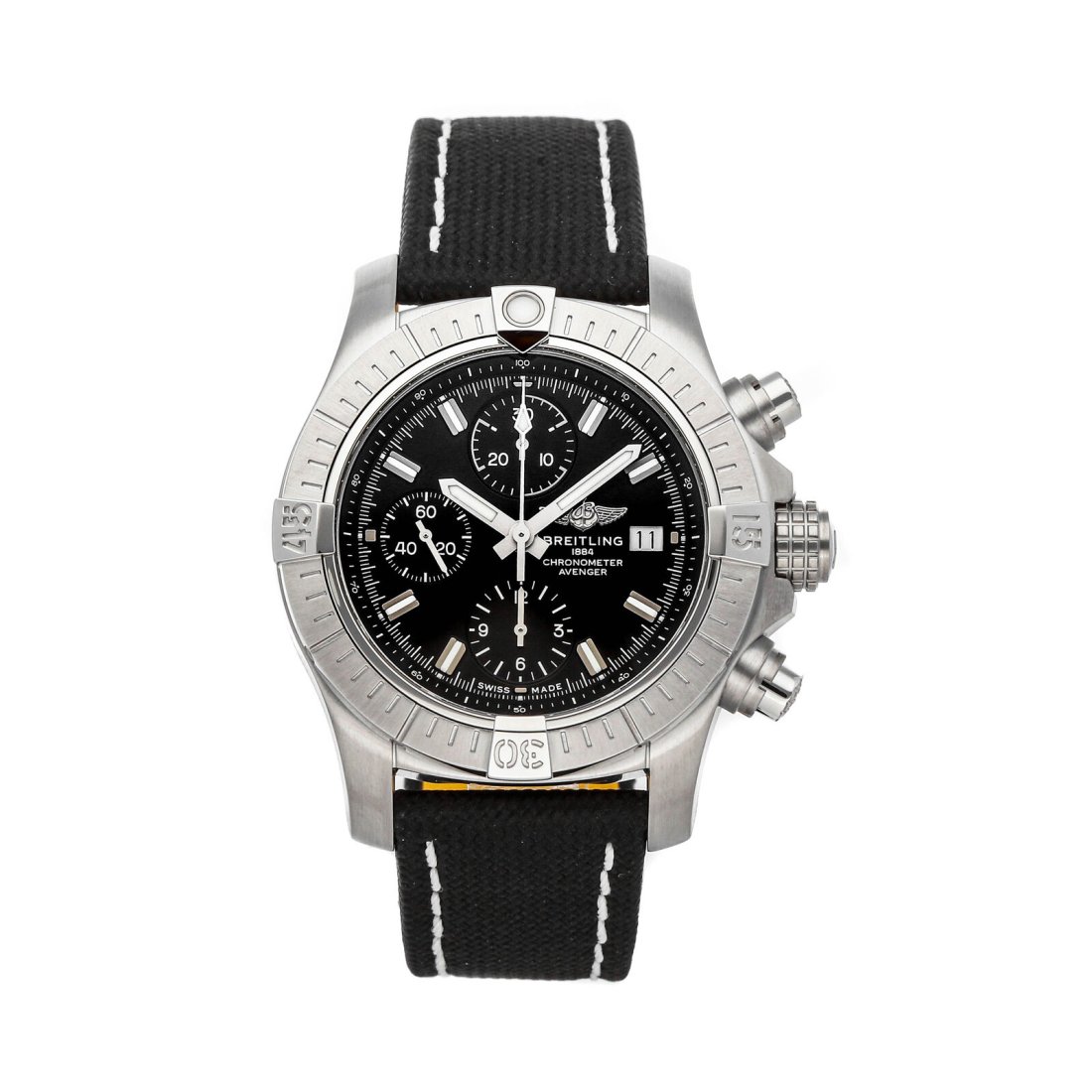 Breitling Avenger Chronograph Auto 43mm Steel Men Strap Watch Date A13385101B1X2 (1 of 6)
