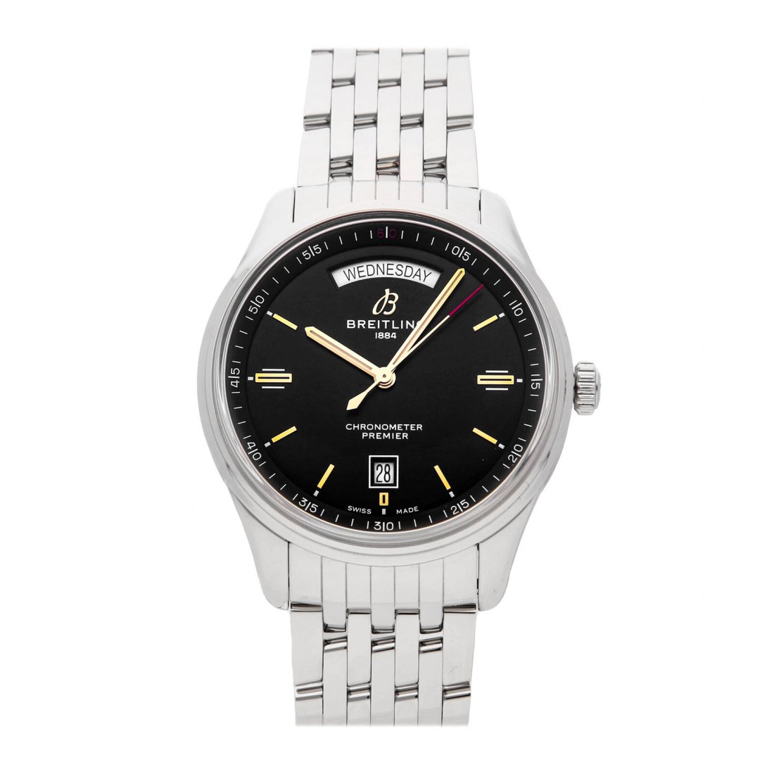 Breitling Premier Day & Date Steel Automatic Mens Bracelet Watch A45340241B1A1 (1 of 5)