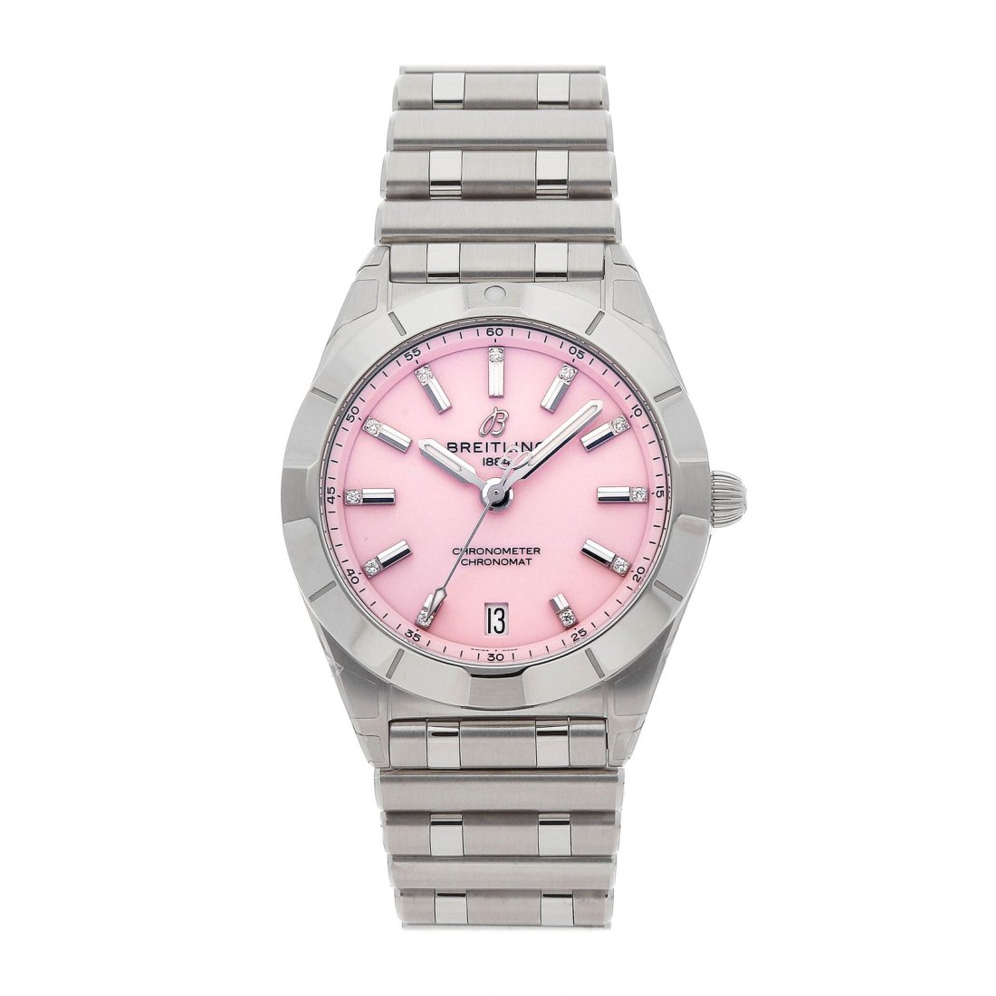 Breitling Chronomat Quartz 32mm Steel Ladies Bracelet Watch Date A77310101K1A1 (1 of 5)