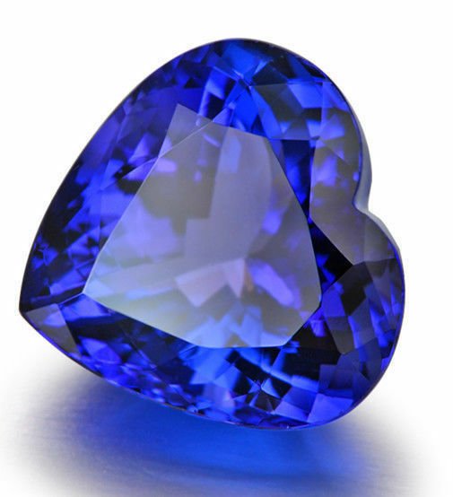 10.00 CTS VVS HEART SHAPE D'BLOCK AAAAA BLUE NATURAL TANZANITE GEMSTONE (1 of 2)