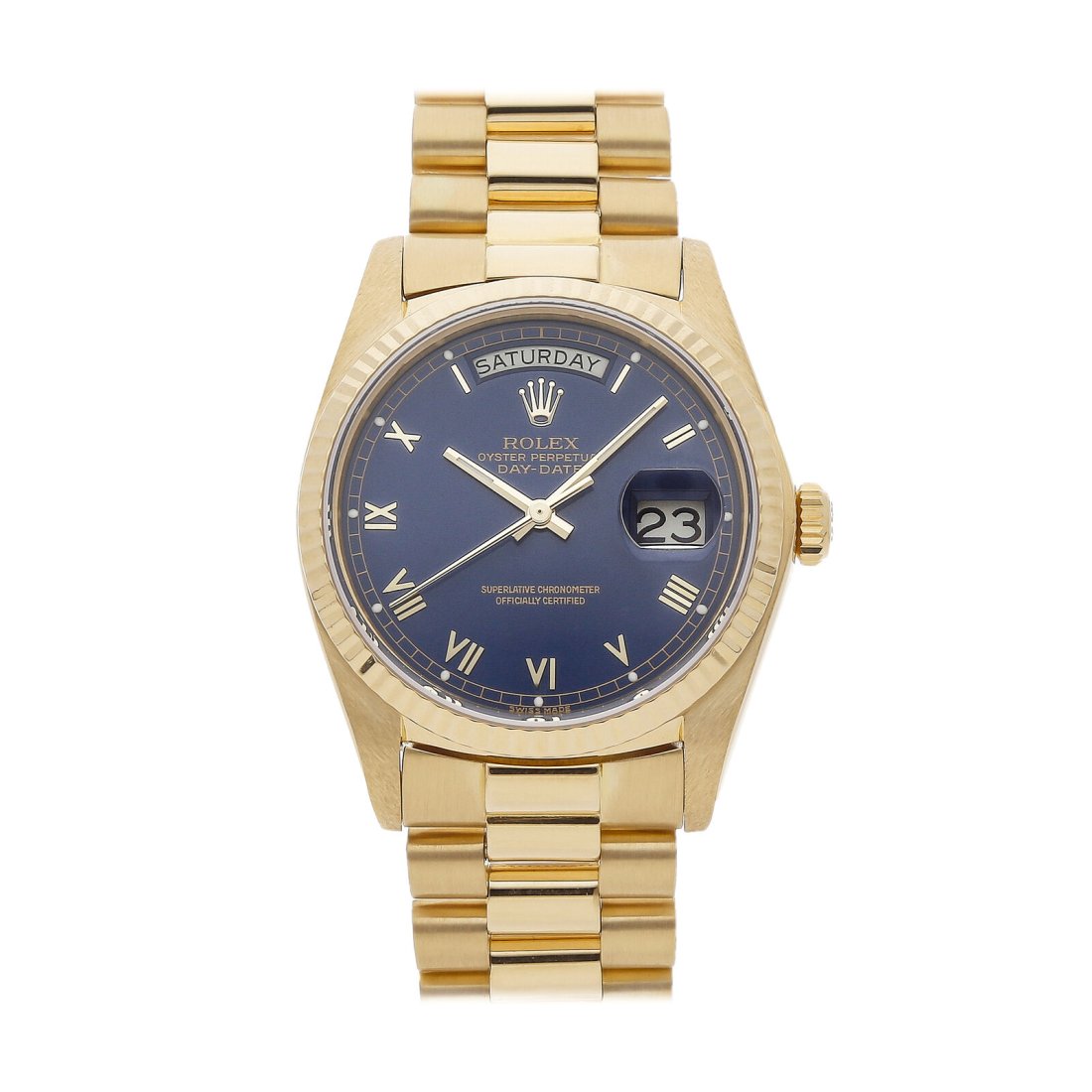 Rolex Day-Date Automatic 36mm Yellow Gold Mens President Bracelet Watch 18038 (1 of 5)