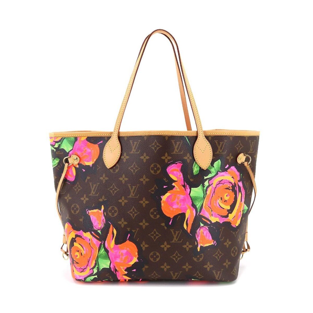 LOUIS VUITTON Monogram Rose Neverfull MM Tote Bag Brown Pink M48613 (1 of 10)