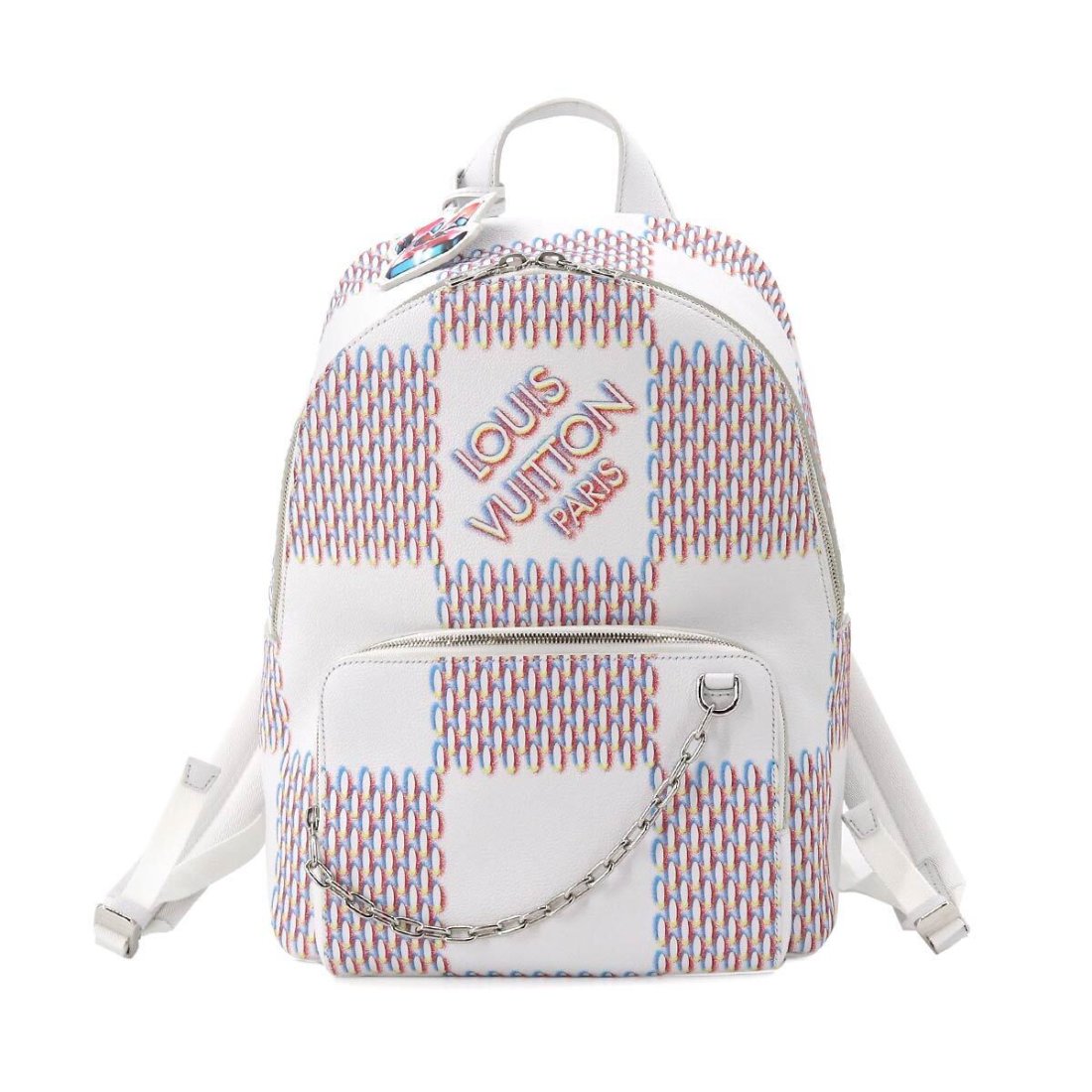 LOUIS VUITTON Damier Spray Racer Backpack Leather White M20664 (1 of 6)
