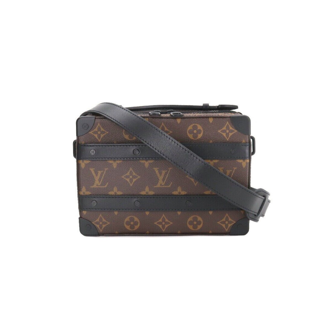 LOUIS VUITTON Monogram Macassar Handle Soft Trunk Shoulder Bag M45935 (1 of 10)