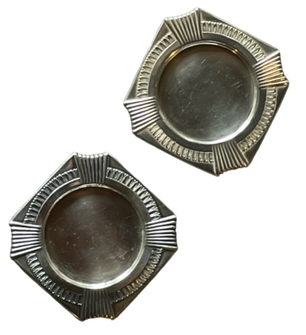 Pair of Art Deco Continental Sterling Silver Coasters (1 of 6)
