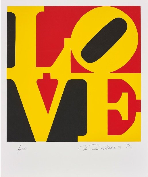 ROBERT INDIANA - "BOOK OF LOVE" - Screenprint in colors (1 of 1)