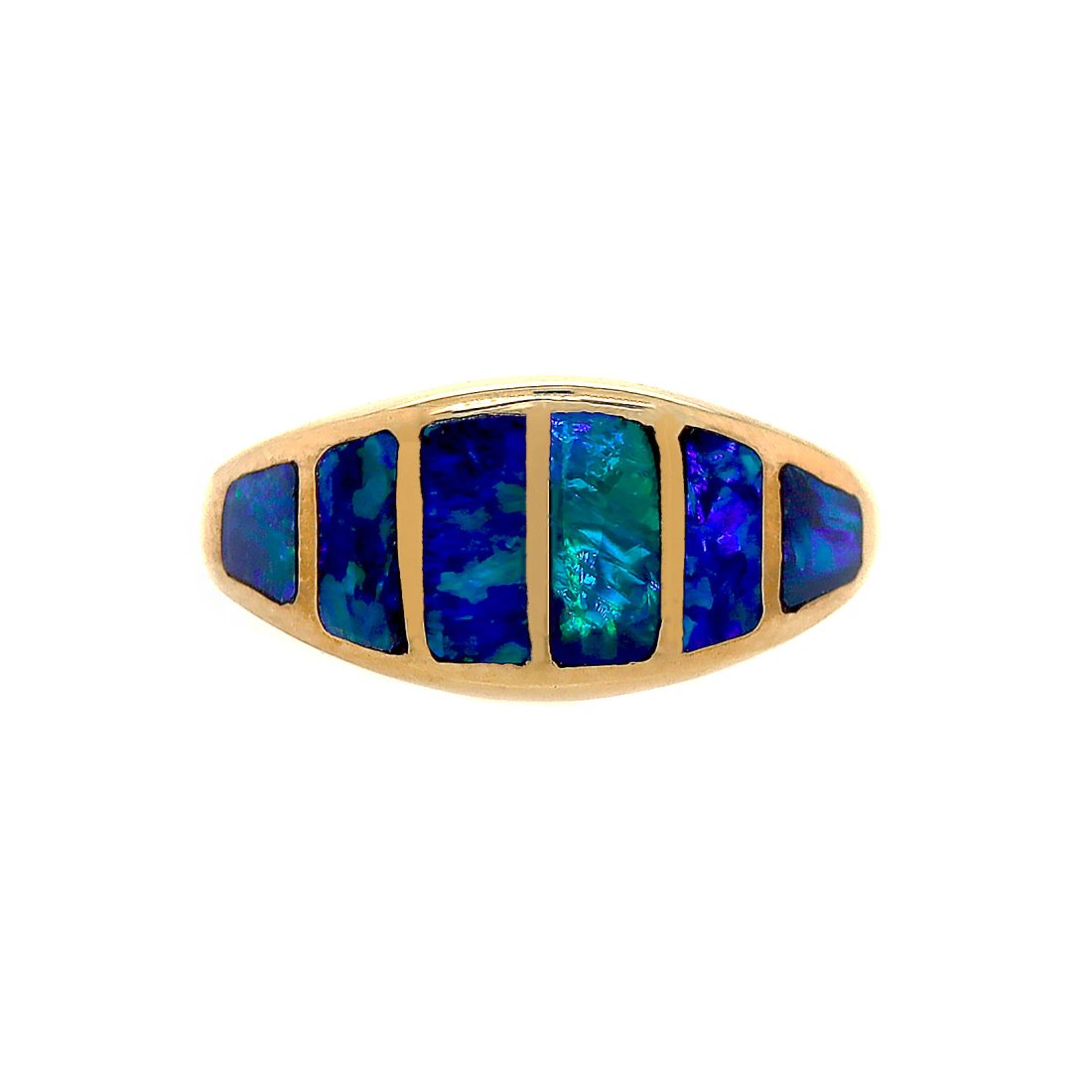18CT Yellow Gold Australian Opal Ring (1 of 4)