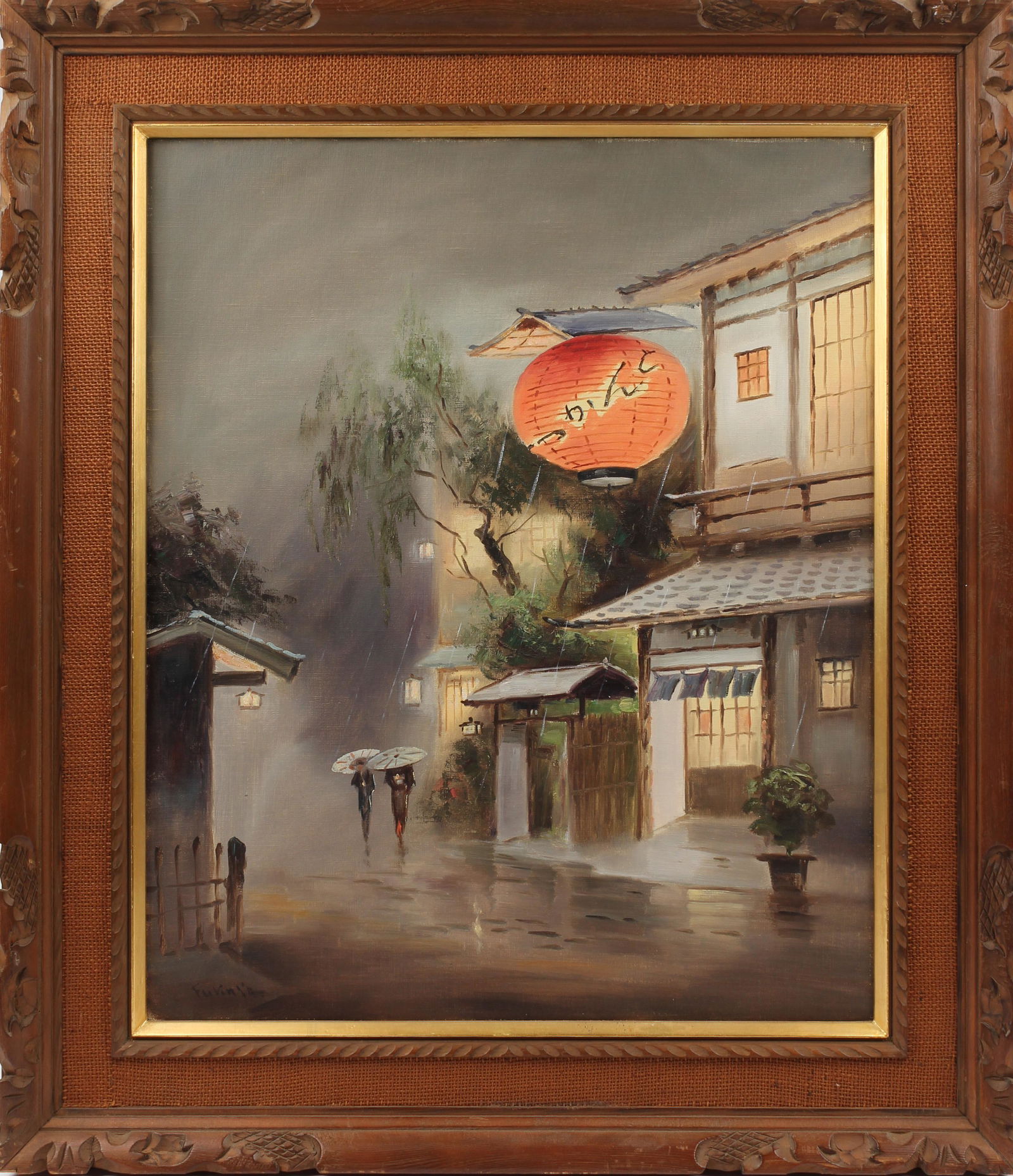 Japanese School, Mid 20th Century, Street Scene (1 of 6)