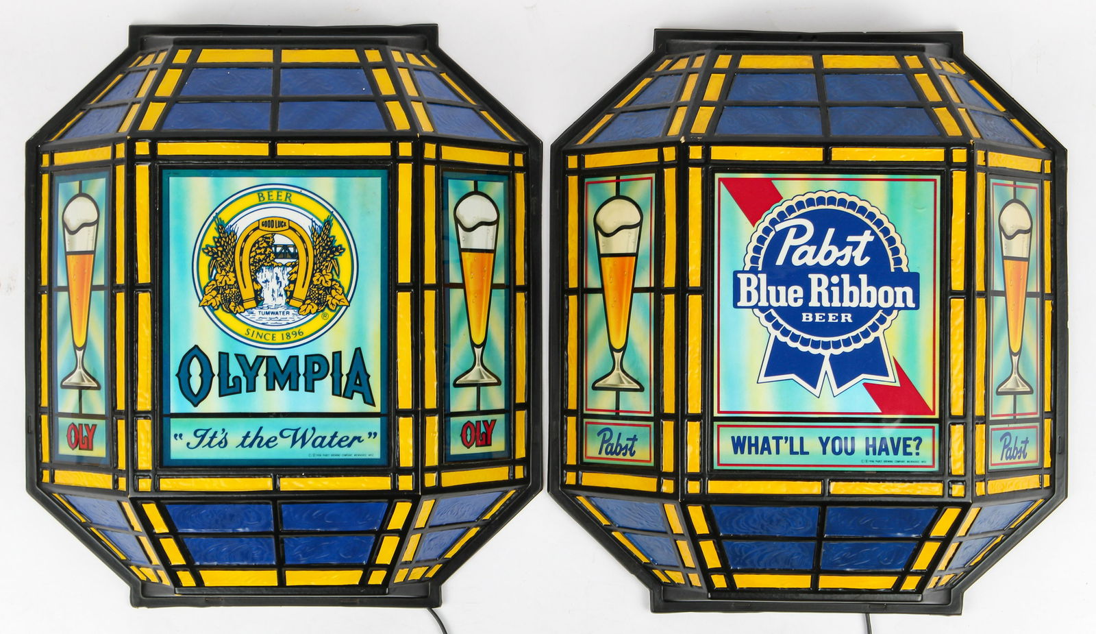 Two FauxStained Glass Bar Lights (0165) on Dec 11, 2022 Hoch LTD