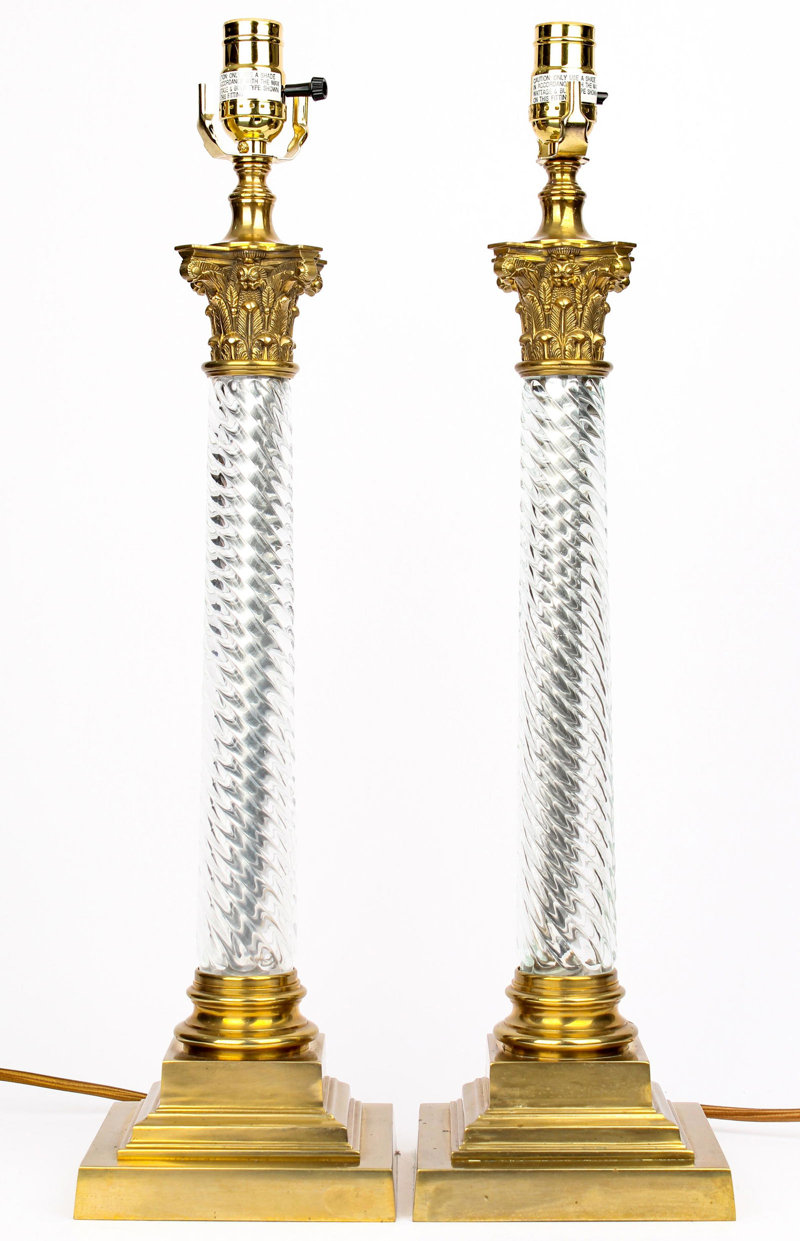 Vaughan, Bronze & Crystal Neoclassical Table Lamps (1 of 6)