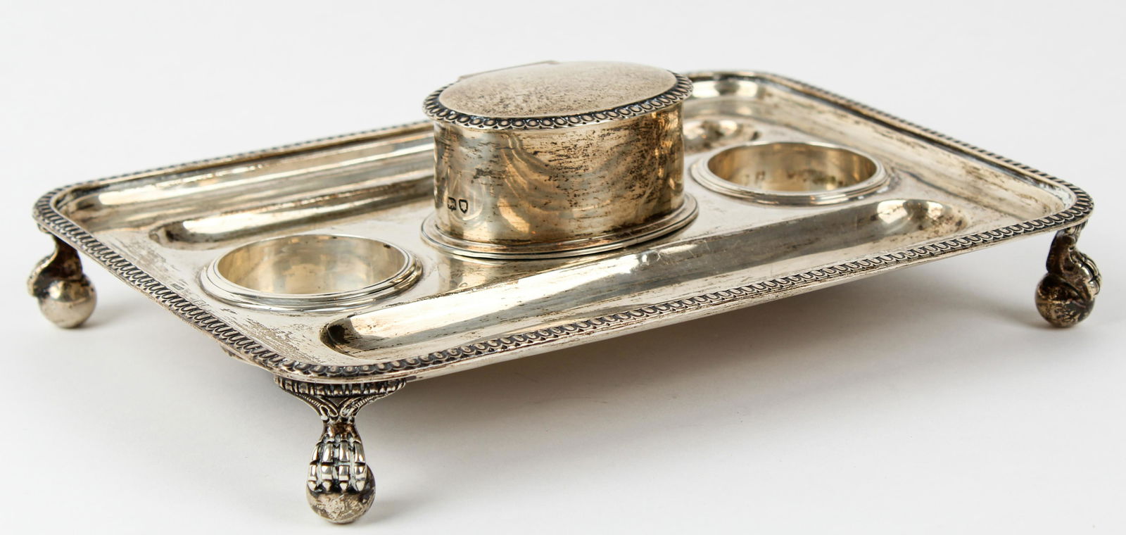 John Grinsell & Sons English Sterling Silver Inkstand (1 of 4)