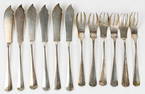 Dutch .800 Silver Fish Forks & Slices