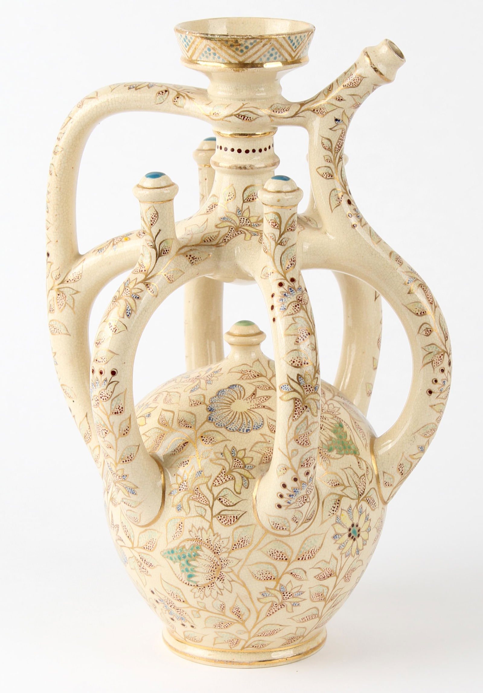 Fischer Budapest Enamel Decorated Ewer (1 of 5)