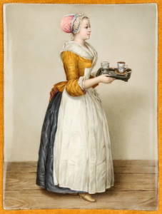 "La Belle Chocolatiere" Porcelain Plaque, Attributed to KPM