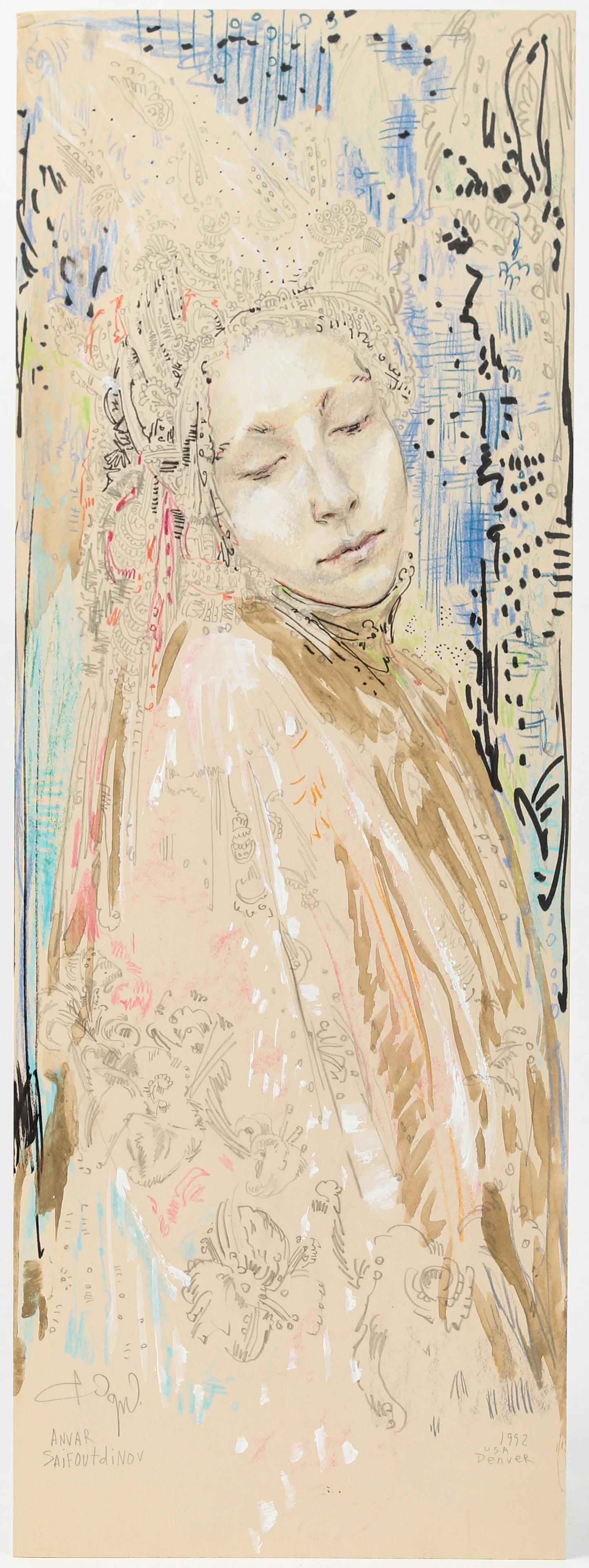 Anvar Saifoutdinov (Russian, B. 1963) Portrait of a Lady (1 of 3)