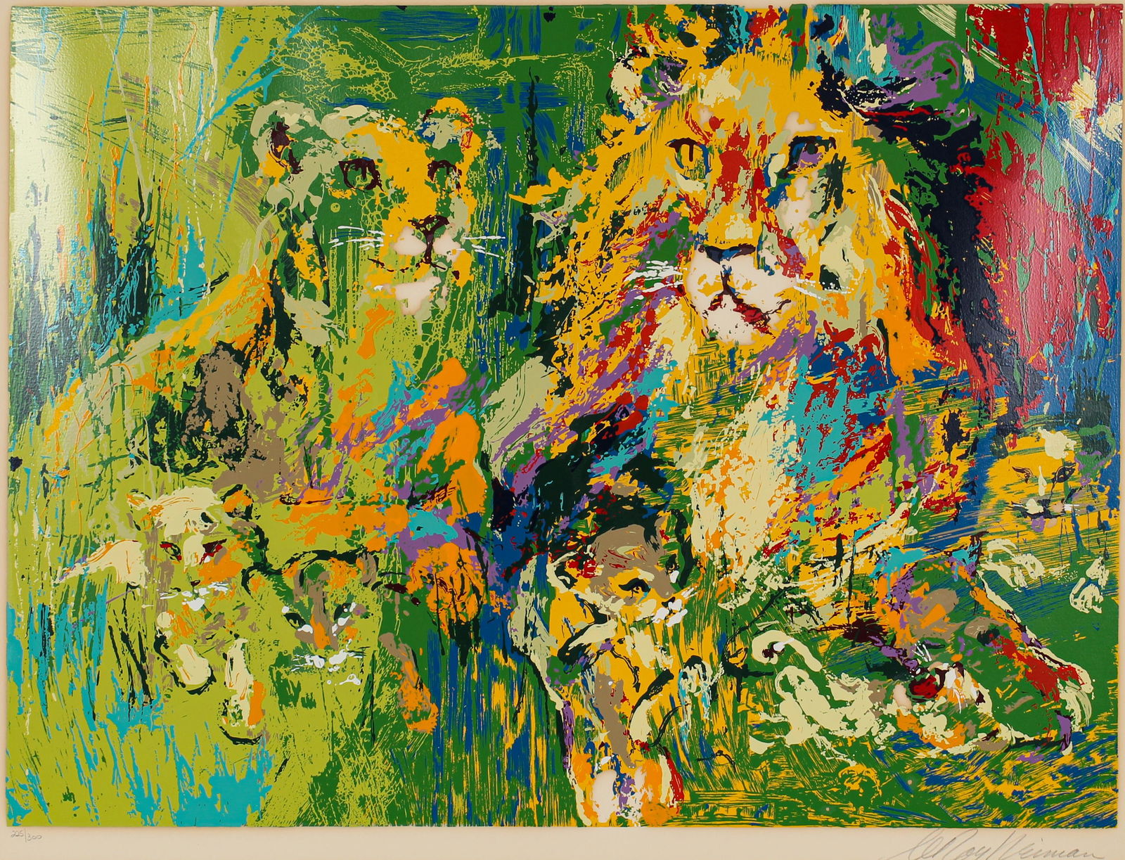 Leroy Neiman (American, 1921-2012) Lion Family (1 of 5)