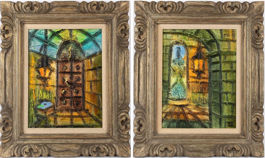 Van Hoople (American, 20th C.) Interior Scenes (1 of 6)