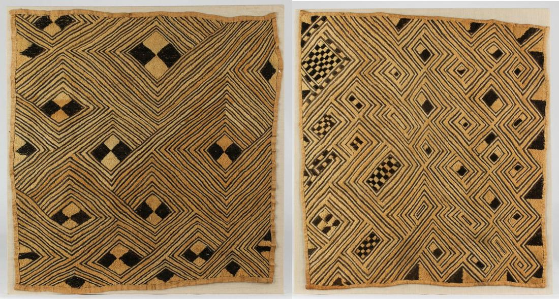 Two African Kuba Cloths, Congo (1 of 4)
