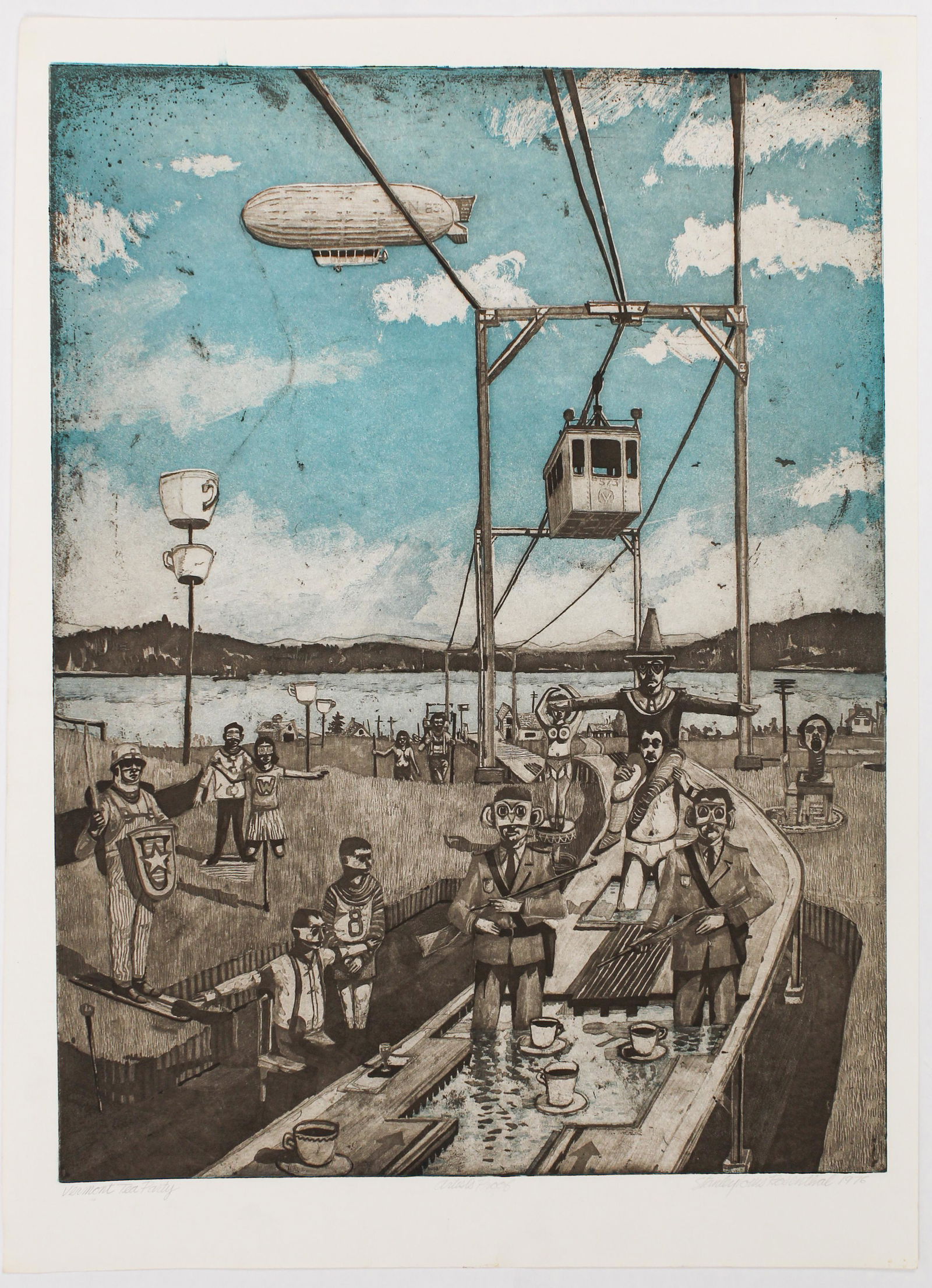 Stanley Louis Rosenthal (American, 1942-2015) Vermont Tea Party (1 of 2)