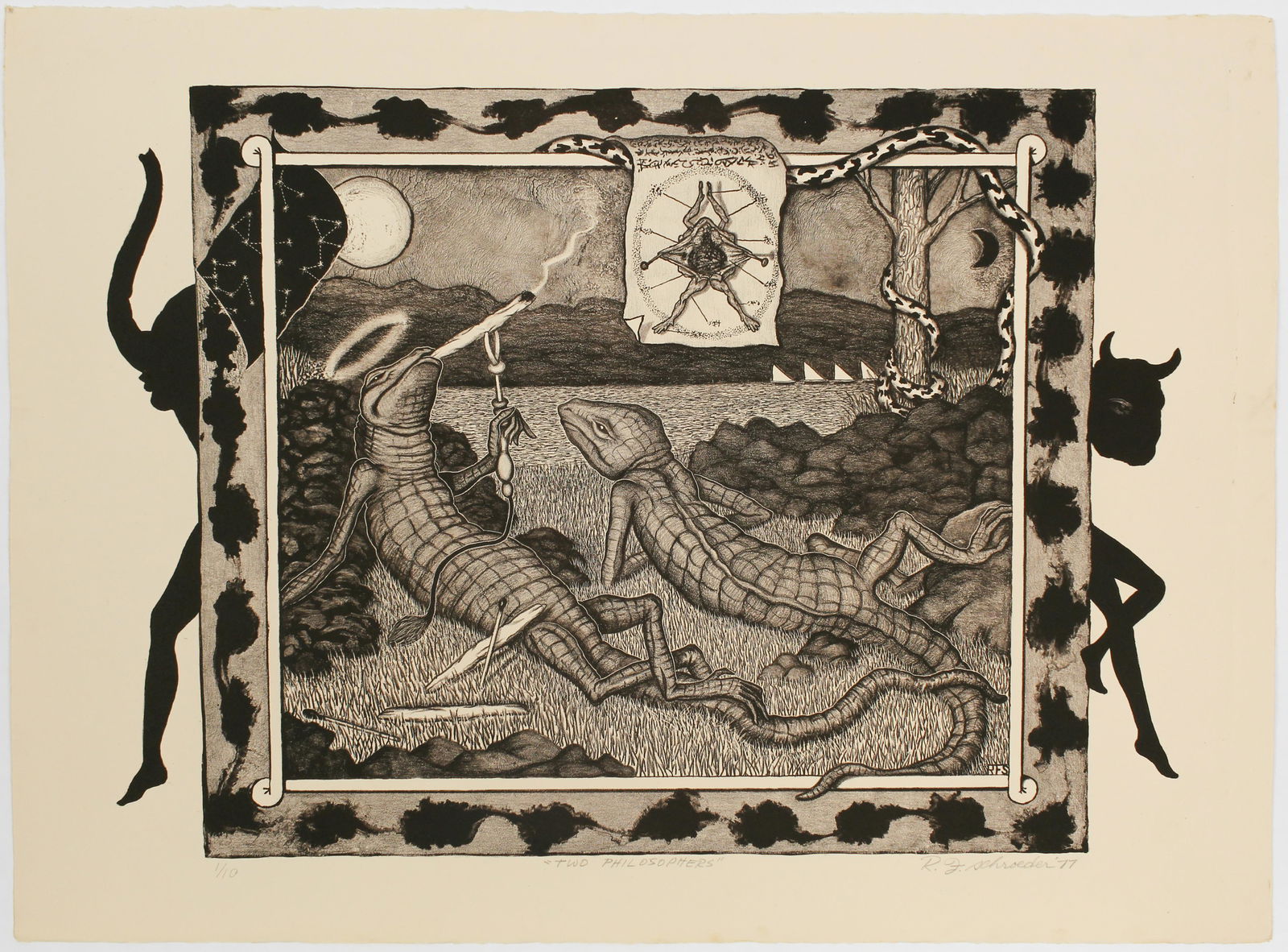 R. F. Schroeder (American, 20th C.) Two Philosophers (1 of 3)