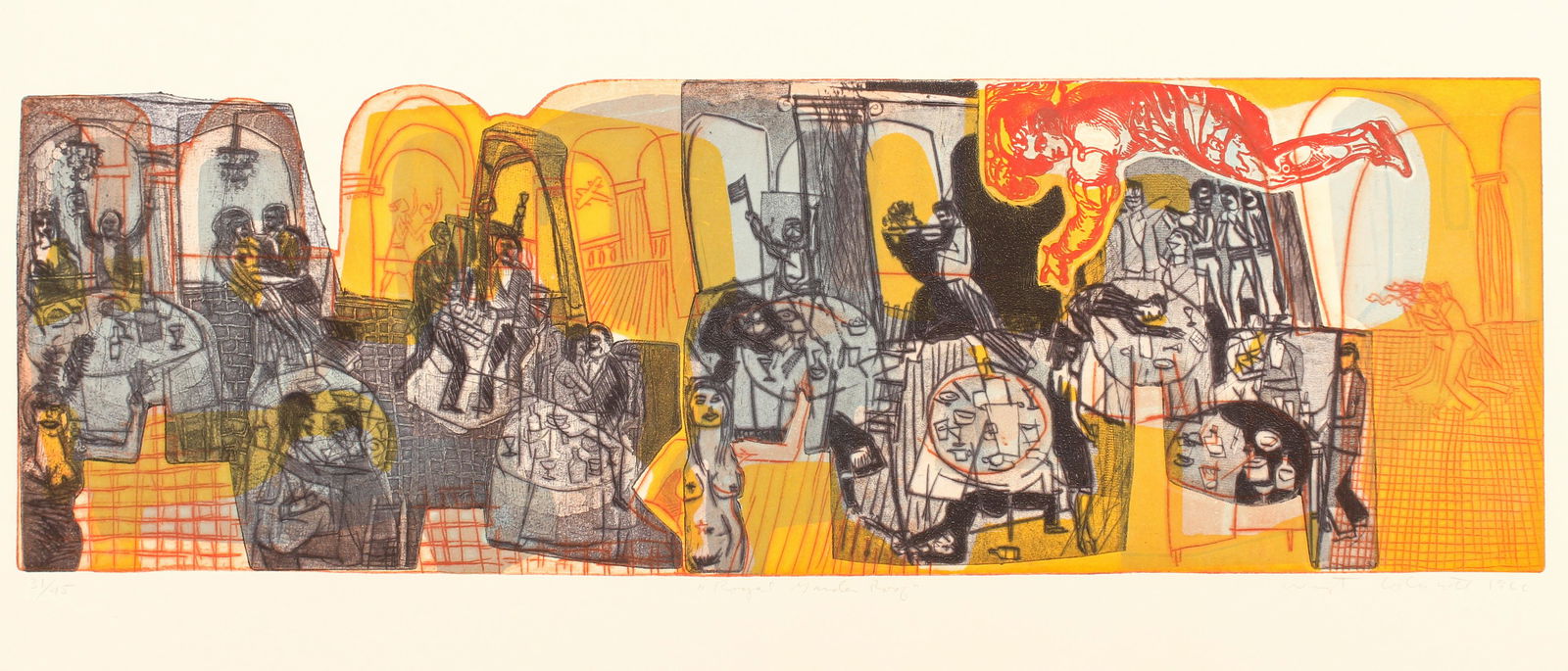 Warrington Colescott (American, 1921 - 2018) Royal Garden Roof (1 of 5)