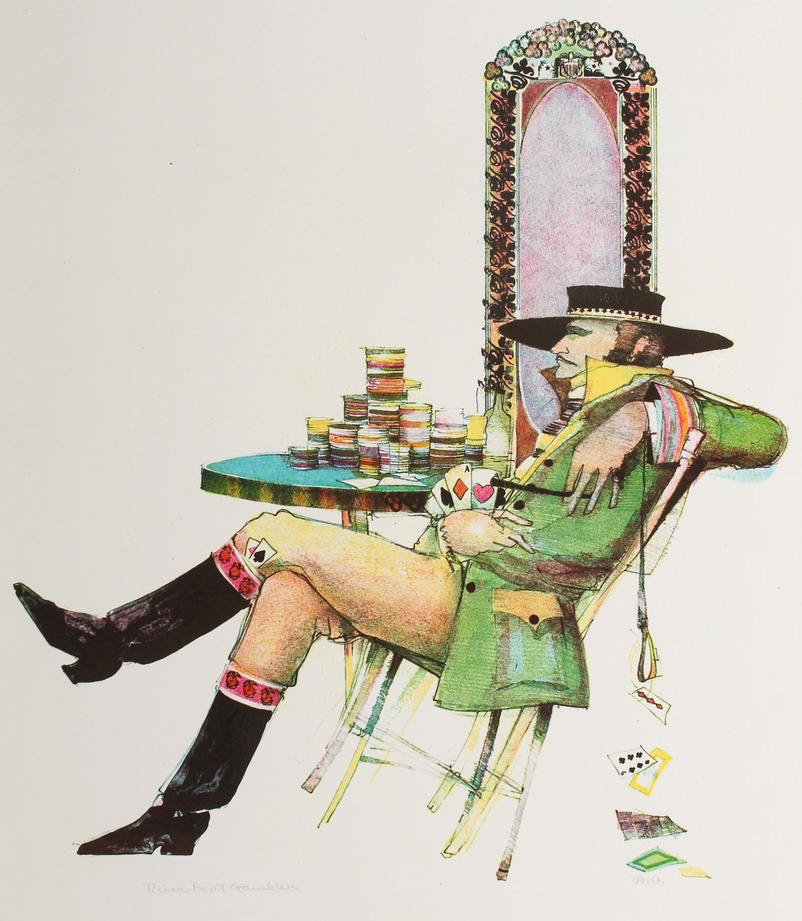 John L. Doyle (American, 1936 - 2010) River Boat Gambler (1 of 4)