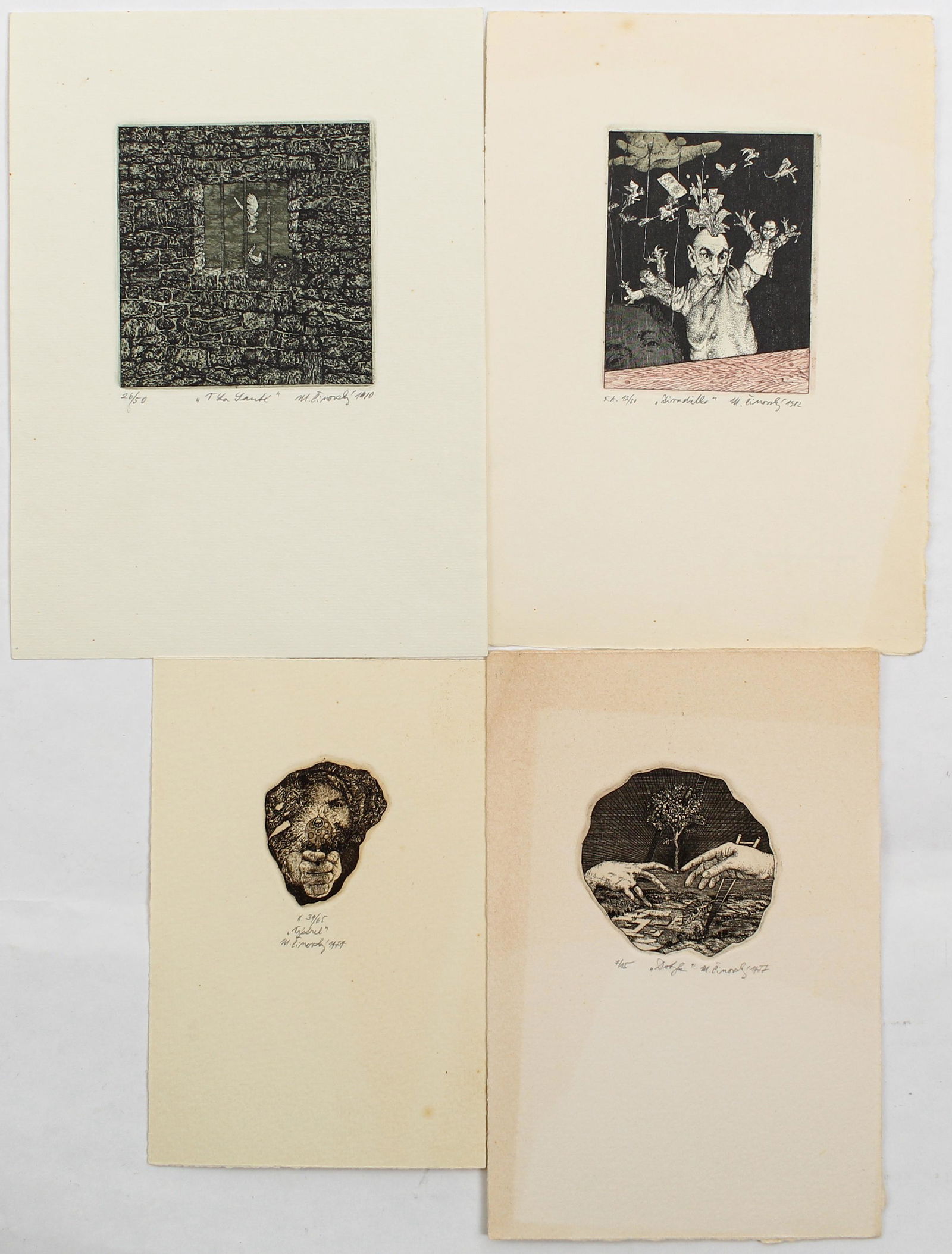 Martin Cinovsky (Slovakian, 20th C.) Four Etchings (1 of 5)