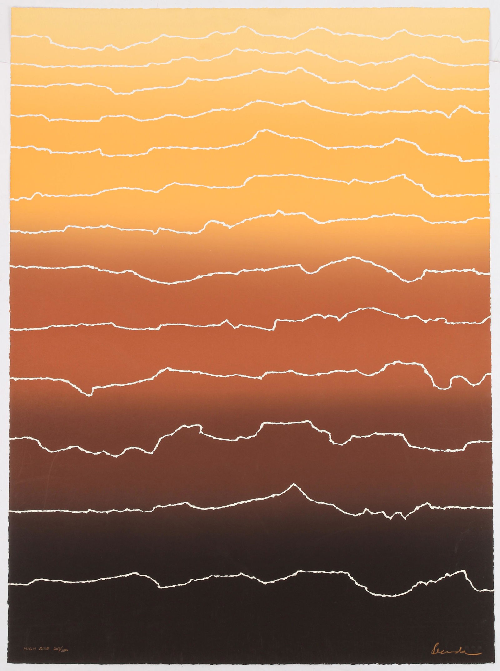 Arthur Secunda (American, B. 1927) High Rise: Title: High Rise Subject: Abstract Type: Serigraph Materials: Wove paper Markings & Inscriptions: Signed, titled, numbered 207/250 Date: 1980 Maker: Arthur Secunda (American, B. 1927) Description: An