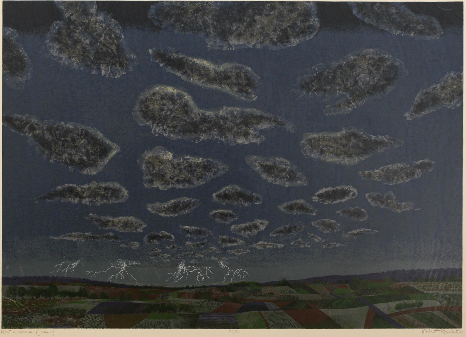 Robert Burkert (American, B. 1930) Heat Lightning (June) (1 of 5)