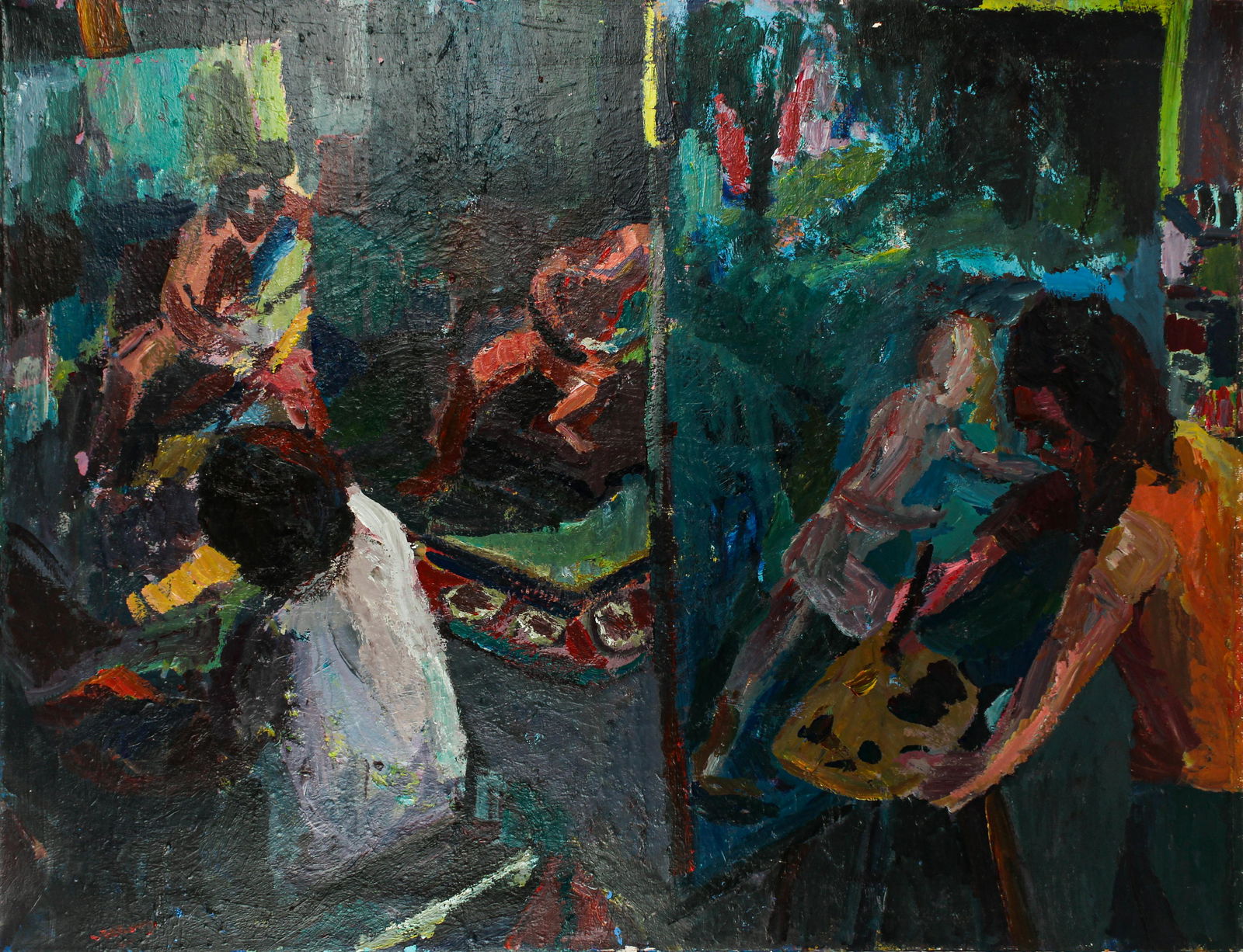 Charles (Charley) Edelman (American, 20th C.) Painters (1 of 3)