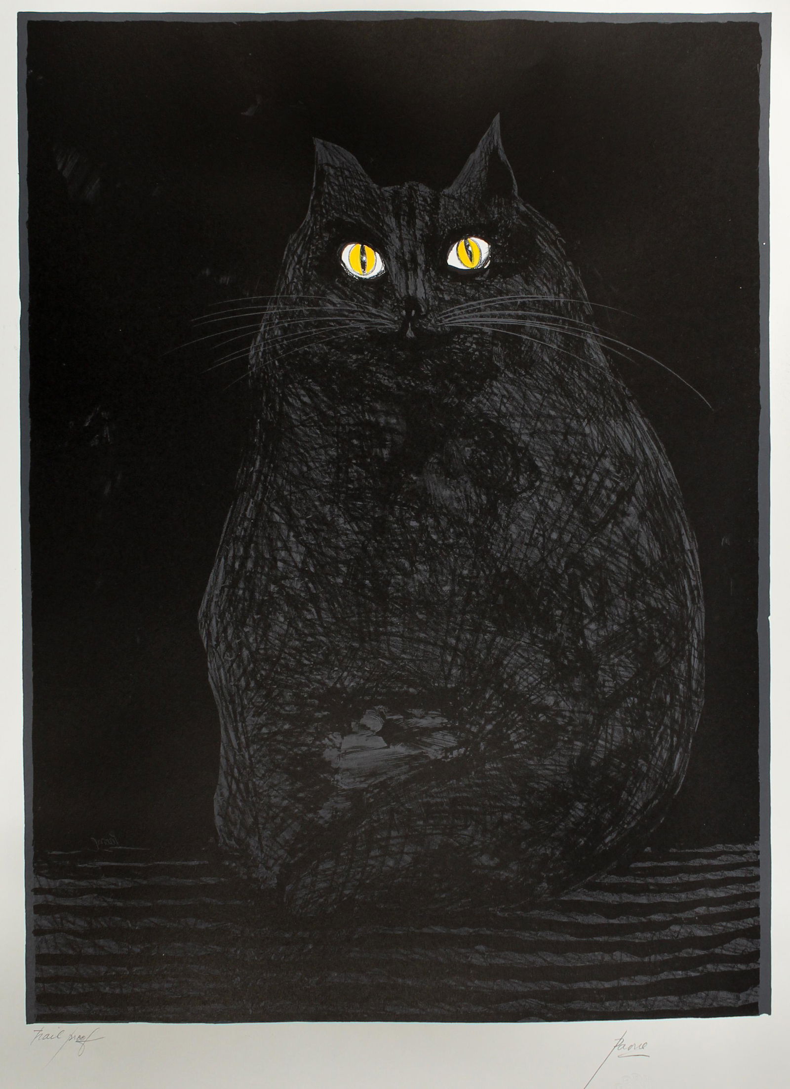 Peter Paone (American, B. 1936) Black Cat (1 of 4)
