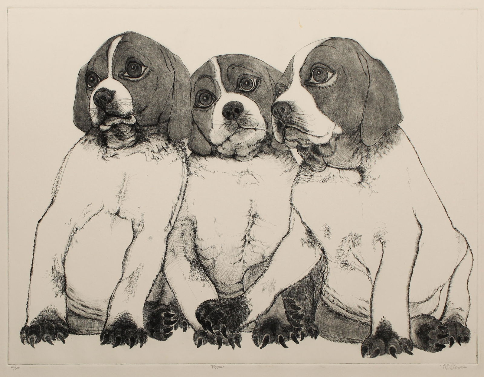 Christine McGinnis (American, 1937-2019) Puppies (1 of 5)