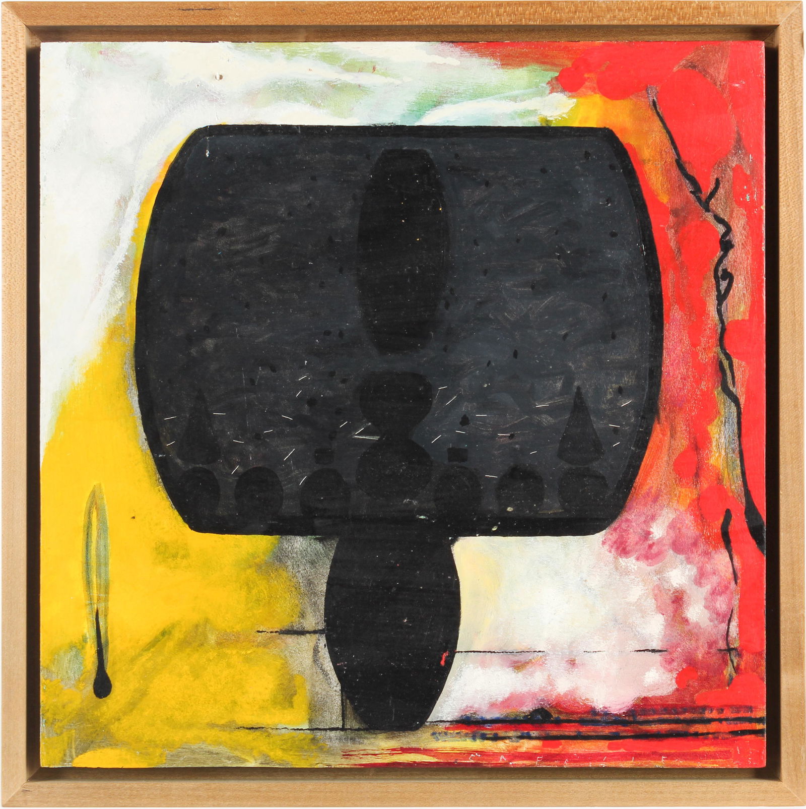 Rodger LaPelle (American, 1936-2020) Tele-Vision #98: Title: Tele-Vision #98 Subject: Abstract Type: Painting Materials:Oil on board Markings & Inscriptions: Signed bottom right Date: Mid to late 20th century Maker: Rodger LaPelle (American, 1936-2020)