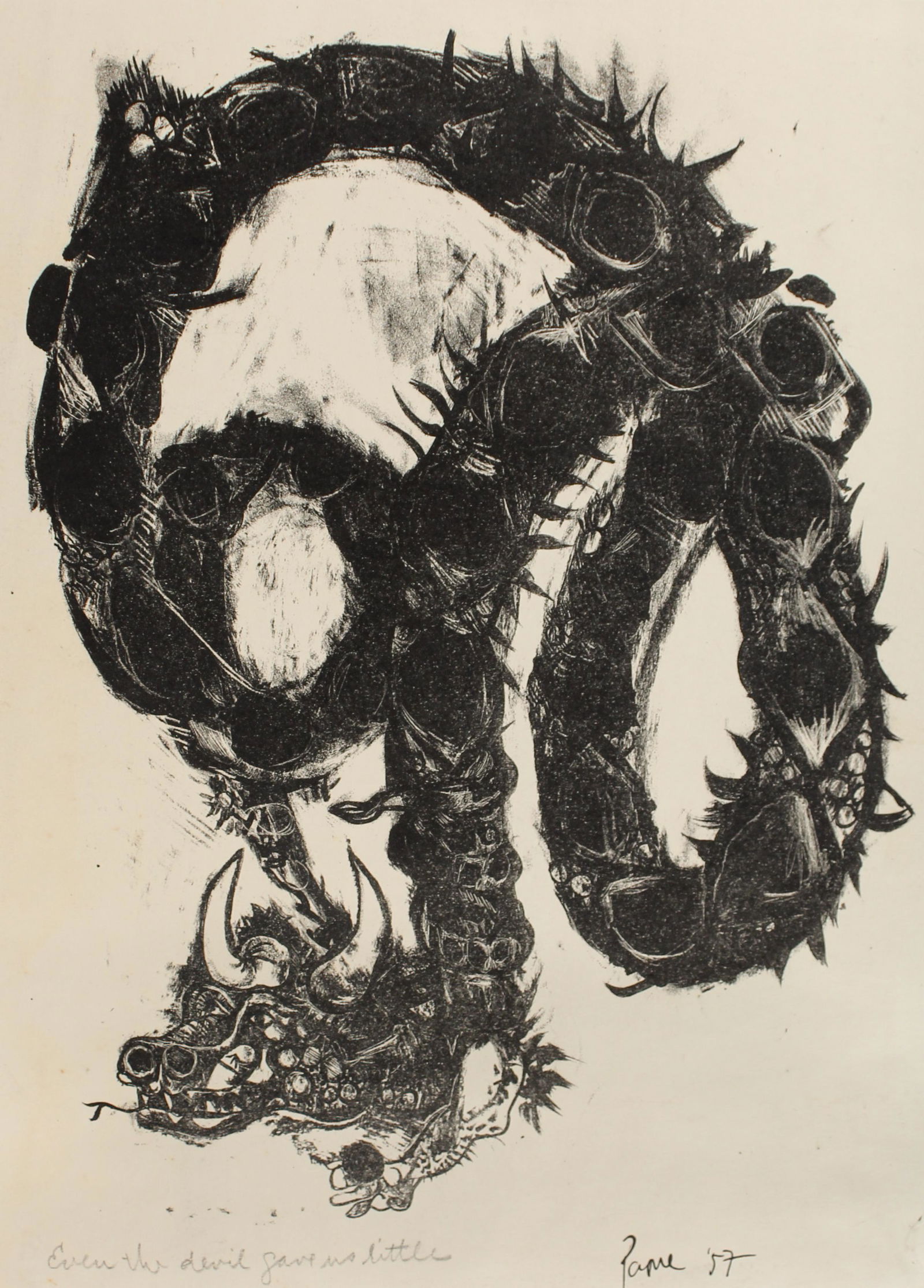 Peter Paone (American, B. 1936) Early Lithograph (1 of 2)