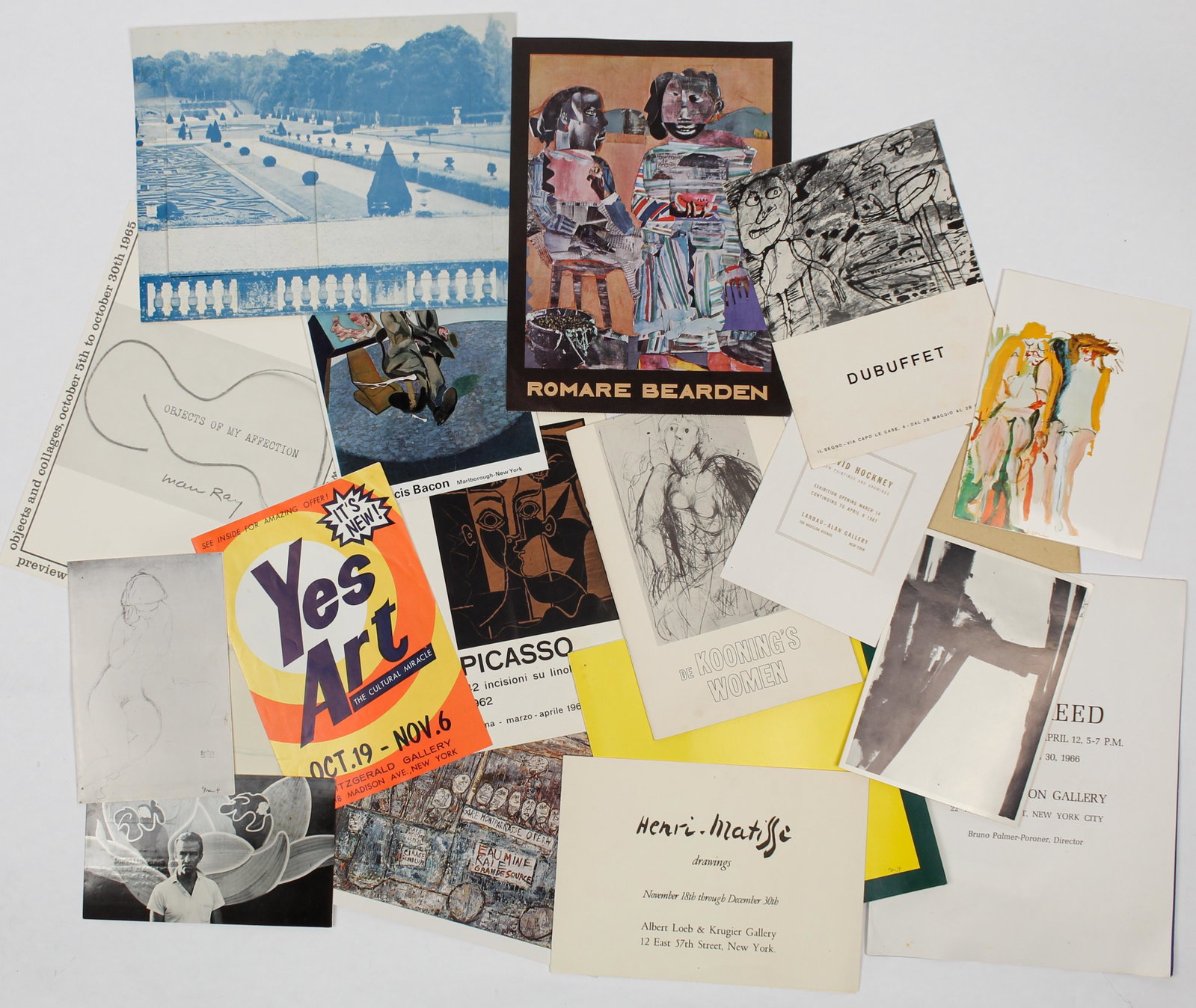 Nineteen 1960s Art Gallery Invititions & Posters, Most New York City: Type: Ephemera Materials: Paper Markings & Inscriptions: Various Date: 1960s Maker: Various Description: Numerous exhibition invitations and posters, mainly from major New York galleries, including Pa