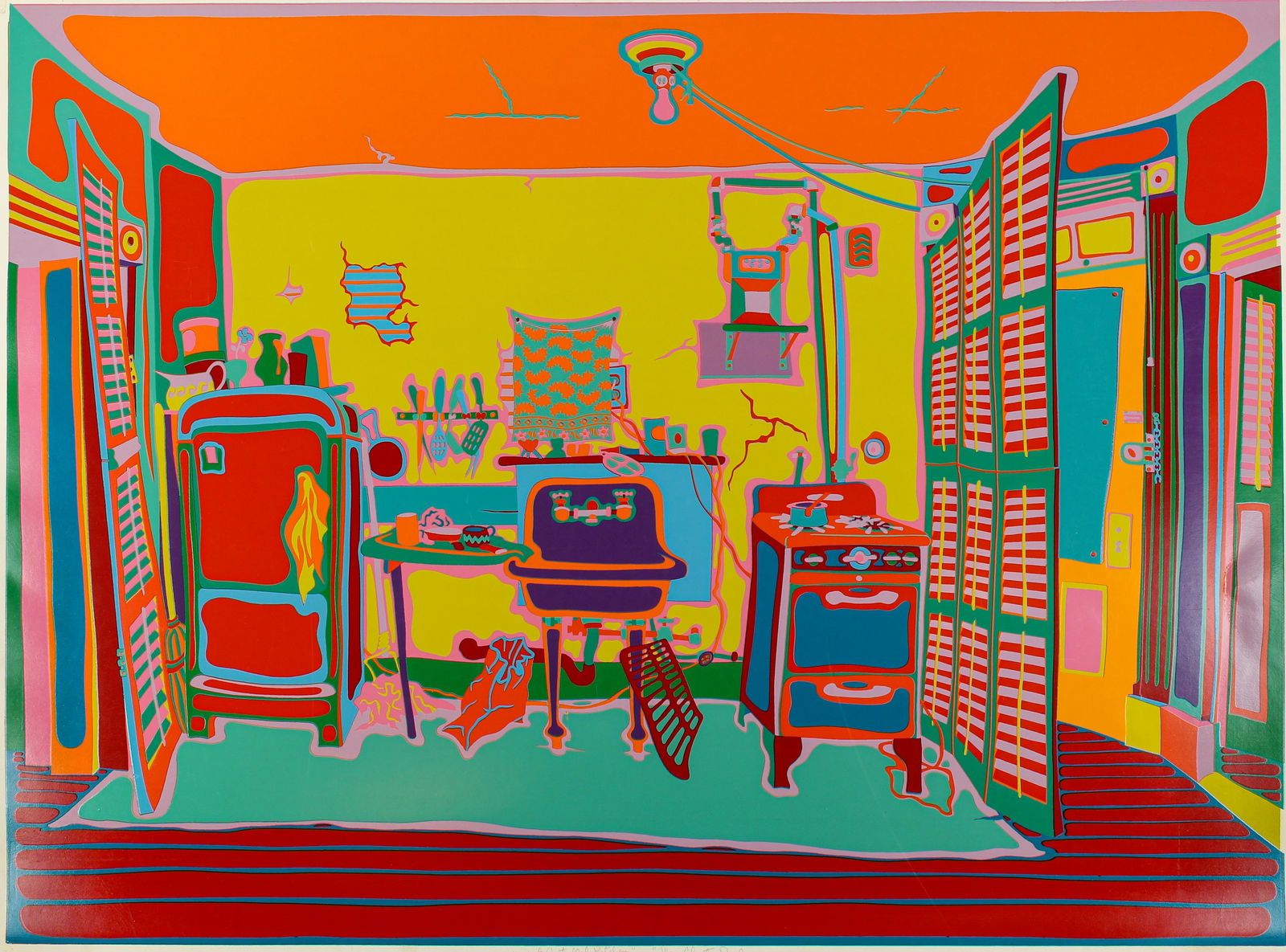 Clayton Pond (American, B. 1942) Rent Controlled Kitchen (1 of 3)