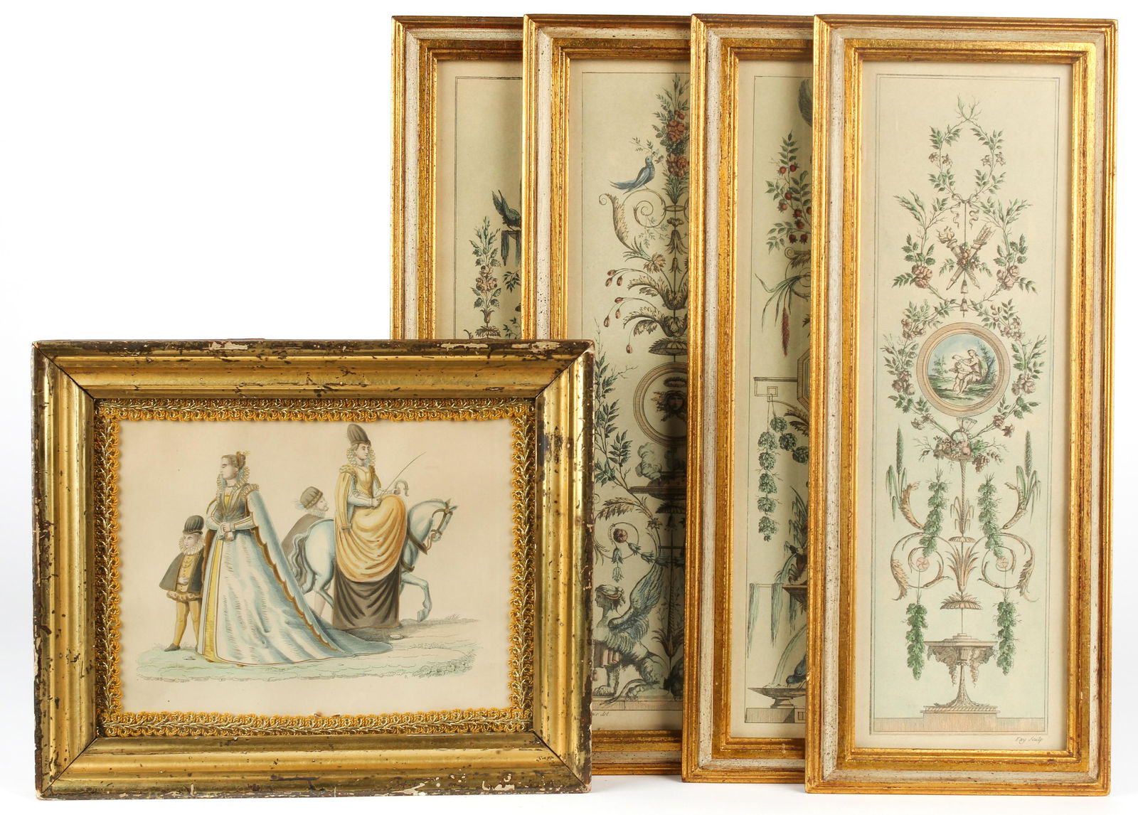 Five 19th Century Continental Color Engravings (1 of 8)