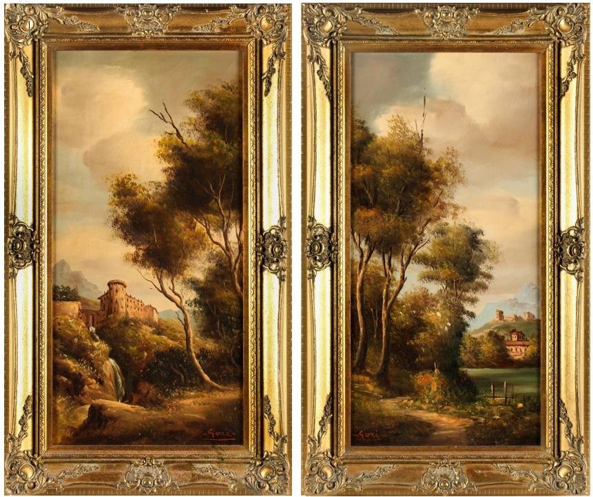 Two Continental Landscapes, Mid 20th Century (1 of 9)