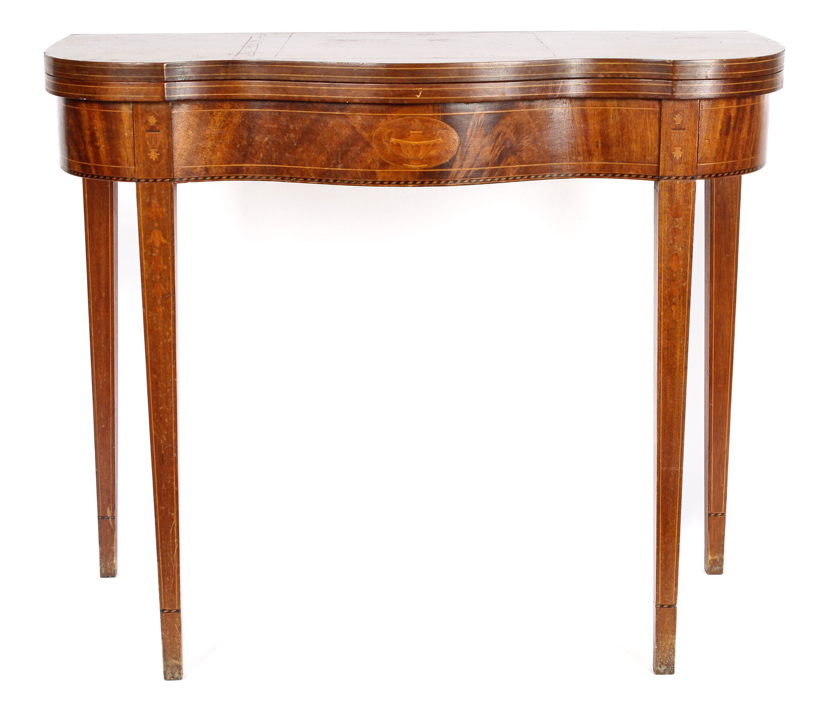 American Hepplewhite Style Inlaid Game Table (1 of 8)