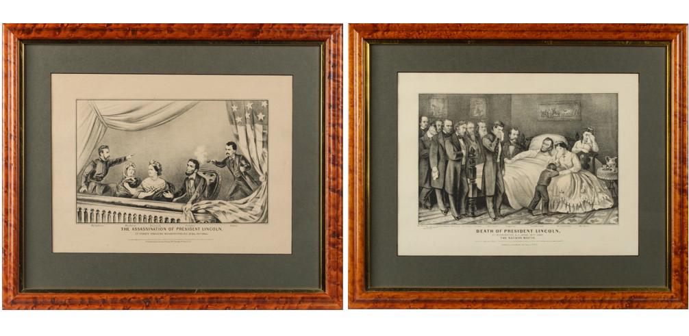 Abraham Lincoln, Two Assissination Prints, Currier & Ives (1 of 5)