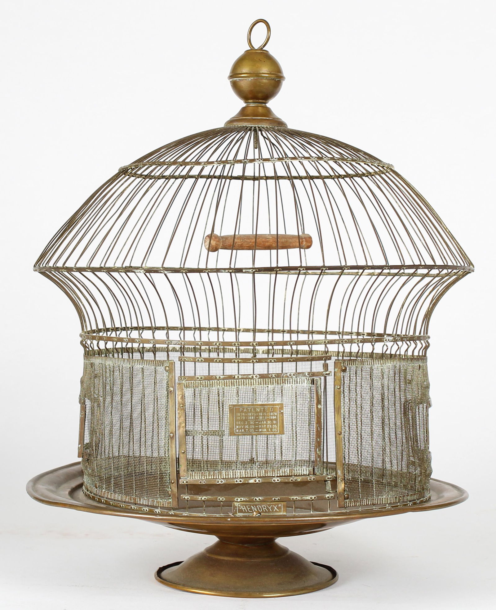Antique Brass "Hendryx" Birdcage, Ca. 1910 (1 of 4)