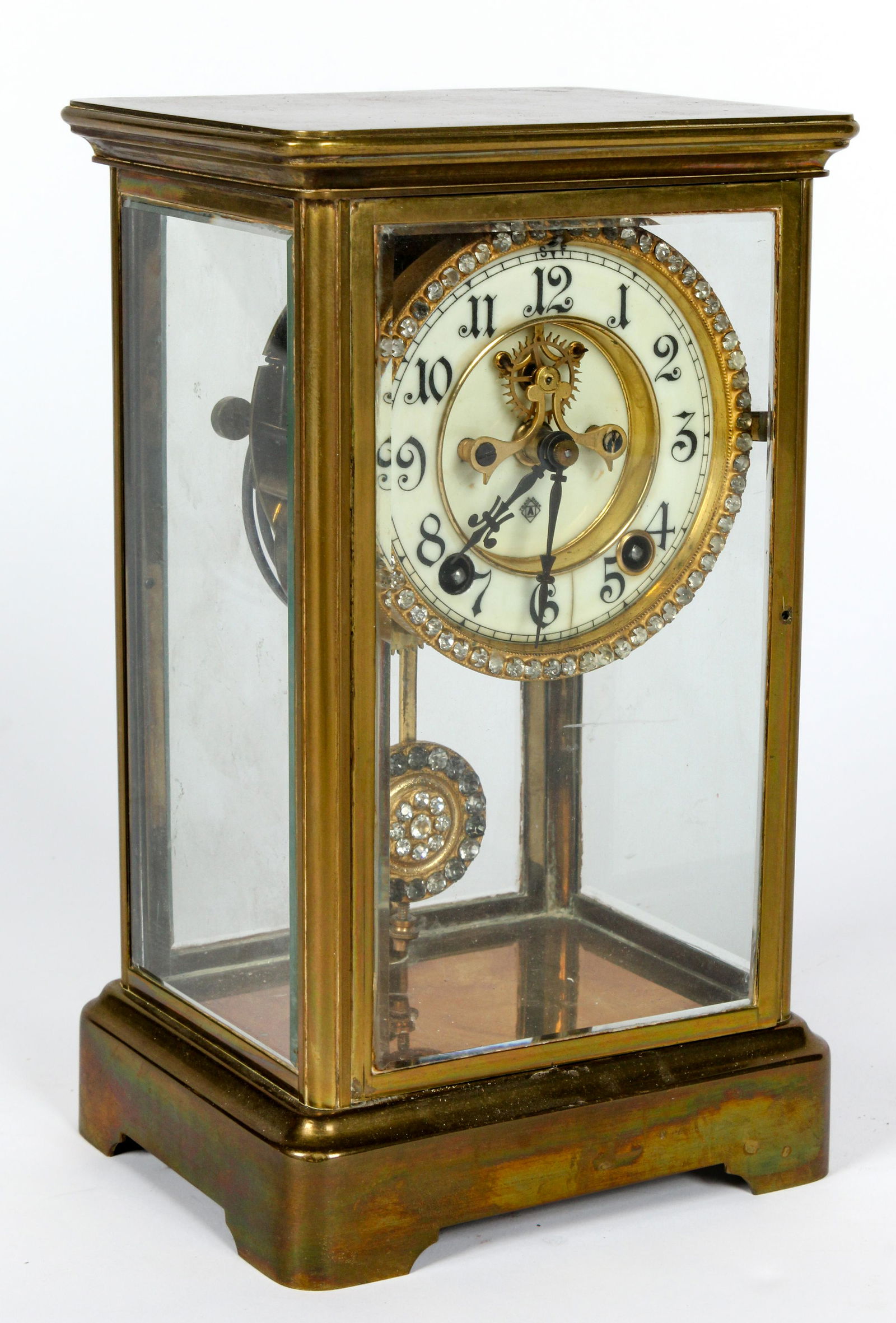 Antique Ansonia Bronze Regulator Mantel Clock (1 of 7)