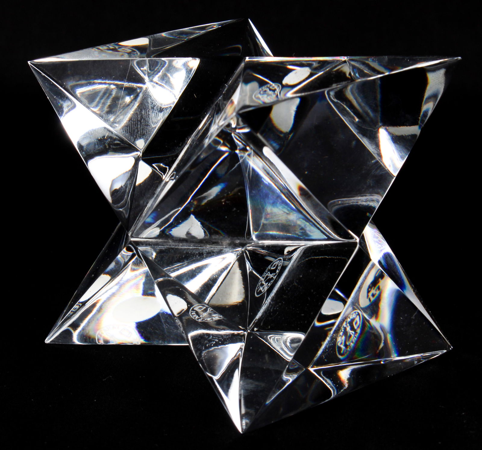 Baccarat Geometric Origami Crystal Paperweight (1 of 4)