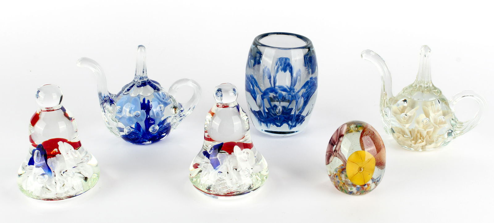 Six Art Glass Paperweights, PCA, Joe St. Clair (1 of 6)