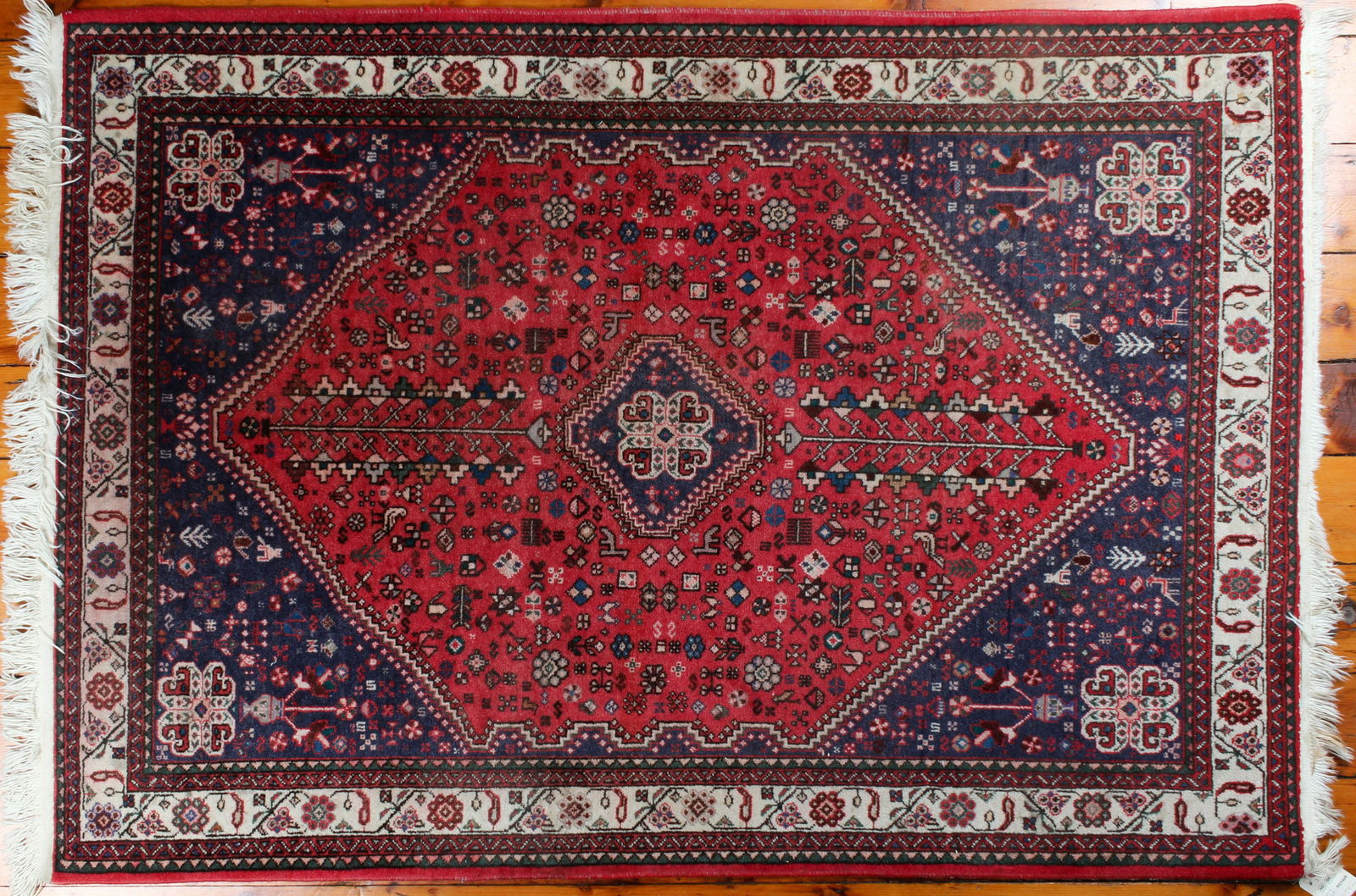 Persian Qashqai Wool Rug, 5' x 3.5' (1 of 2)