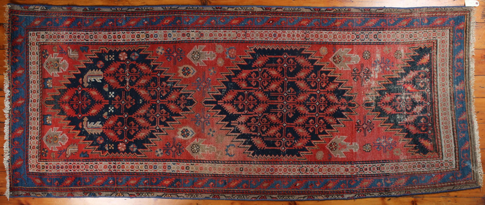 Tribal Flatweave Runner, Turkish or Persian, 7.9' x 3.4' (1 of 2)