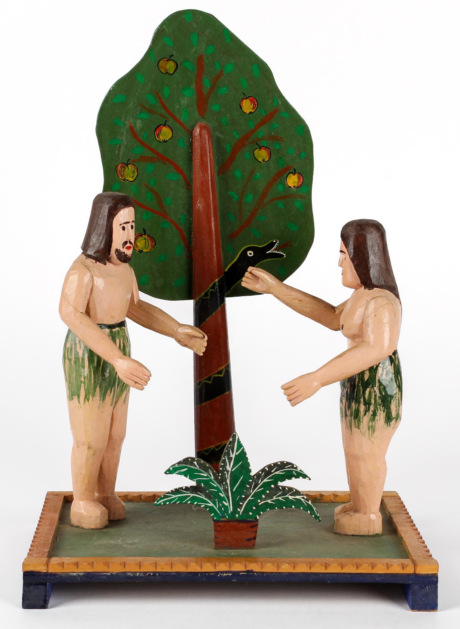 Mieczyslaw Piwko (Polish, 1923-1995) Adam & Eve: Title: Untitled (Adam & Eve) Subject: Figures Type: Scultpure Materials: Wood, masonite Markings & Inscriptions: Signed on the back and underside Date: Mid to late 20th century Maker: Mieczyslaw Piwko