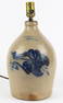 Cowden & Wilcox Blue Decorated Stoneware Jug Lamp